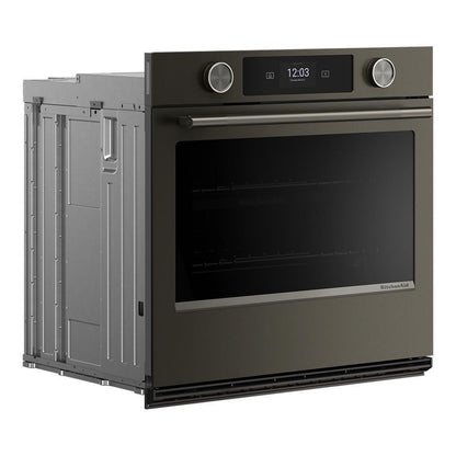 Kitchenaid KOES930SBE 30-inch Smart Electric Single Wall Oven with Intelligent Cooking Camera - Black Ore