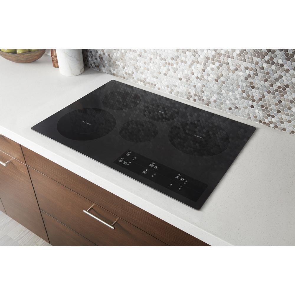 Whirlpool WCE97US0KB 30-inch Electric Ceramic Glass Cooktop with Two Dual Radiant Elements