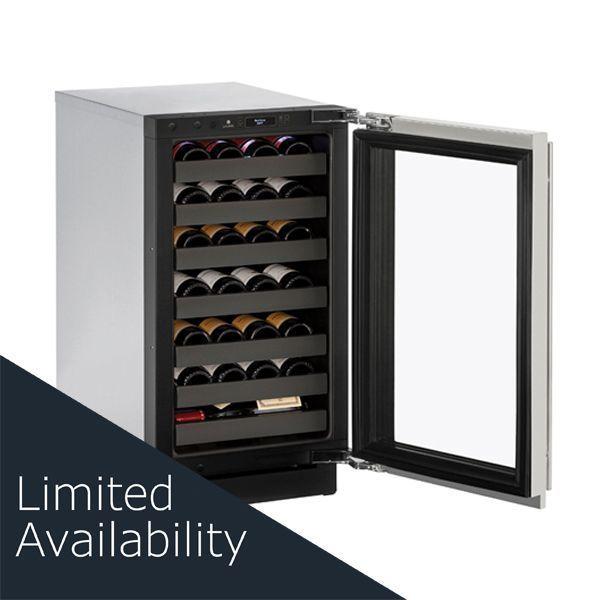 U-Line 3018wc 18" Wine Refrigerator With Stainless Frame Finish and Left-hand Hinge Door Swing (115 V/60 Hz Volts /60 Hz Hz)