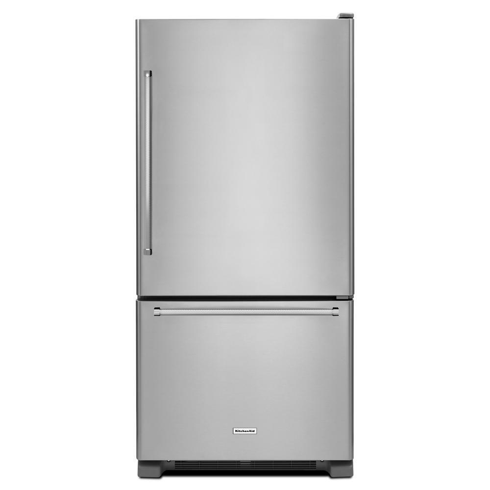 Kitchenaid 22 cu. ft. 33-Inch Width Full Depth Non Dispense Bottom Mount Refrigerator