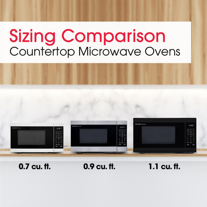SMC0760KW Sharp 0.7 cu. ft. 700W White Countertop Microwave Oven