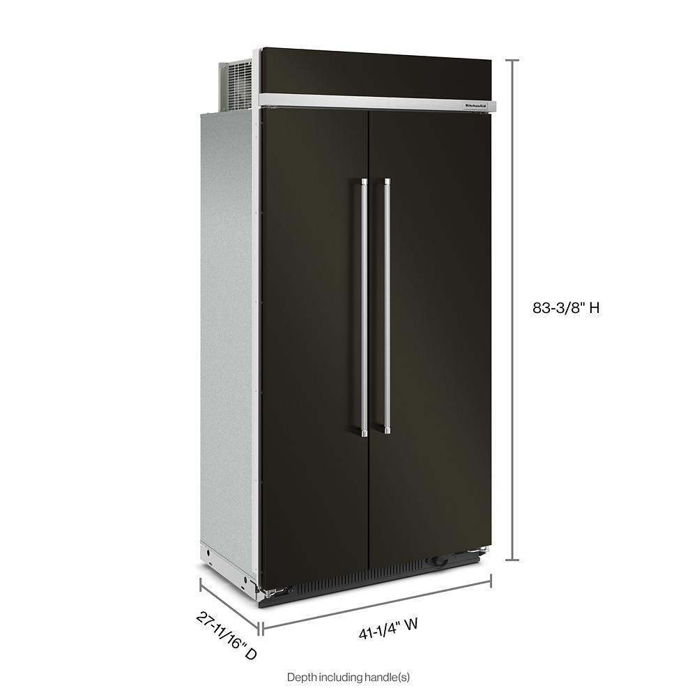 Kitchenaid KBSN702MBS 25.5 Cu Ft. 42" Built-In Side-by-Side Refrigerator with PrintShield™ Finish