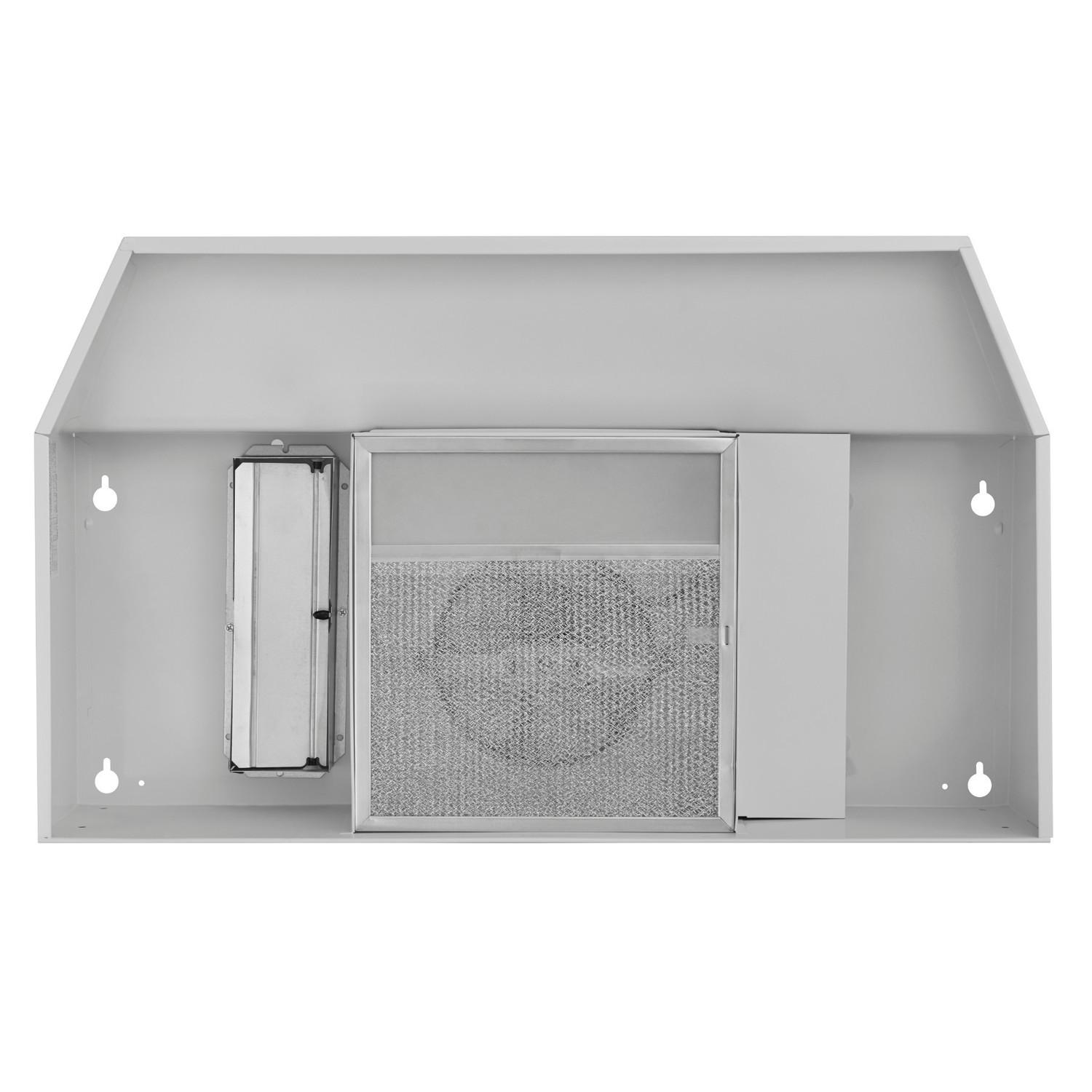 Broan® 30-Inch Ducted Under-Cabinet Range Hood w/ Easy Install System, 210 Max Blower CFM, White