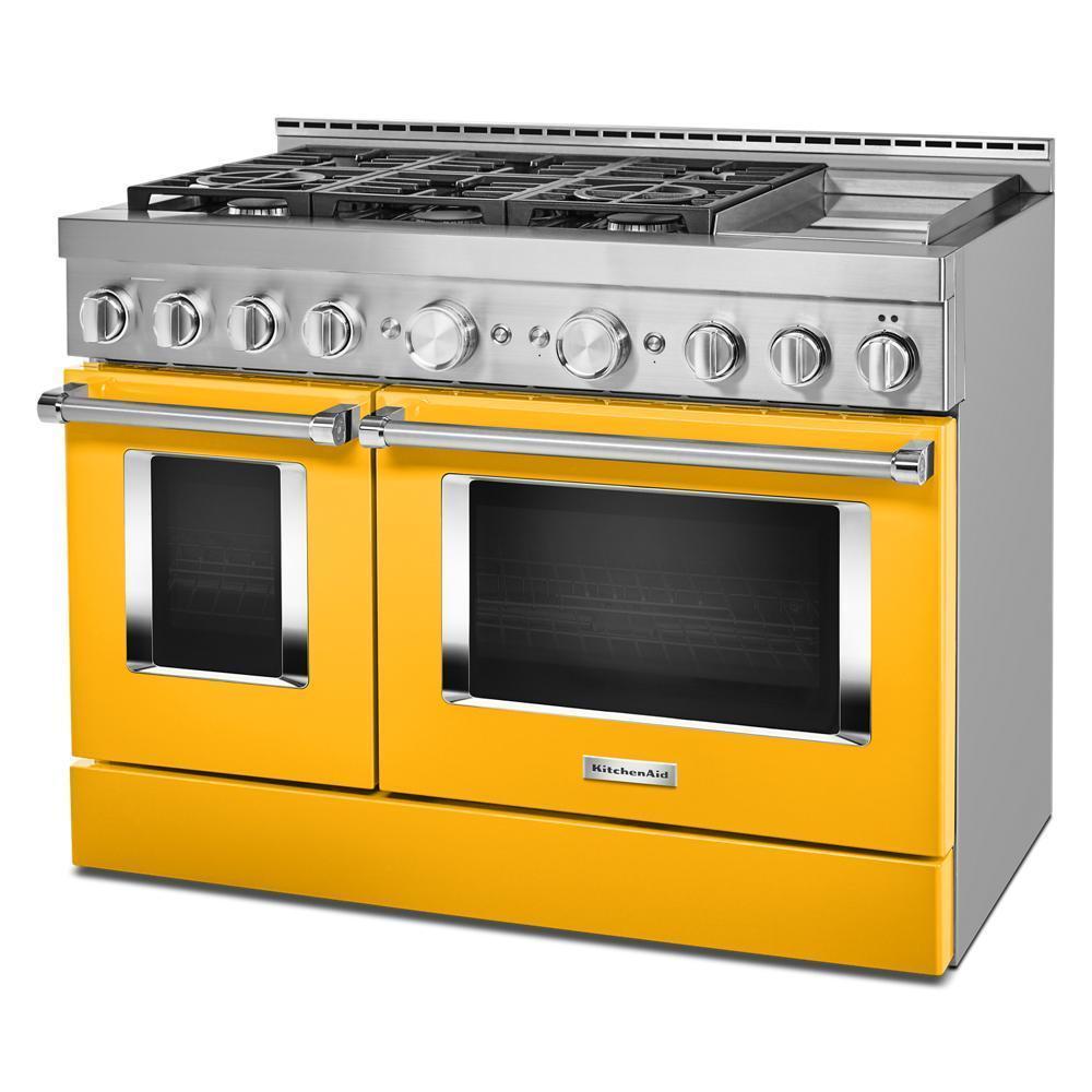 KFGC558JYP KitchenAid® 48'' Smart Commercial-Style Gas Range with Griddle