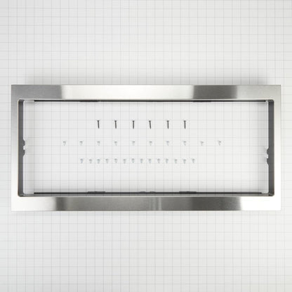 Whirlpool W11451308 Built-In Low Profile Microwave Slim Trim Kit, Stainless Steel, Size: 31.5"L x 17.5"W x 5"D, fits cut-out height 12"