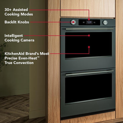 Kitchenaid KOED930SJP 30-inch Smart Electric Double Wall Oven with Intelligent Cooking Camera - Juniper