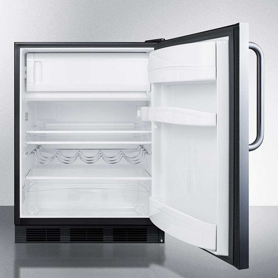 Summit CT663BKSSTB 24" Wide Refrigerator-freezer