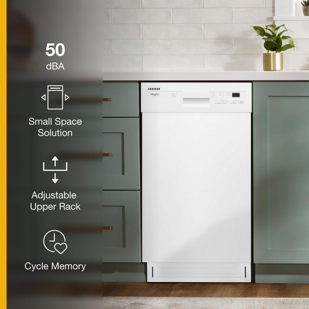 Whirlpool Small-Space Compact Dishwasher with Stainless Steel Tub