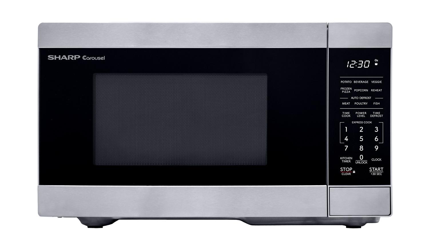 SMC0962KS Sharp 0.9 cu. ft. 900W Stainless Steel Countertop Microwave Oven