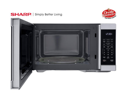 SMC1162KS Sharp 1.1 cu. ft. 1000W Stainless Steel Countertop Microwave Oven