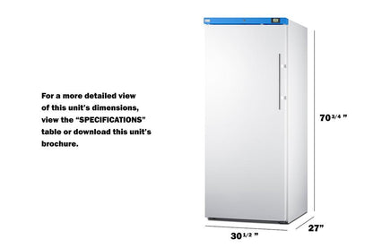 Summit UFM19WLHD 18 CU.FT. Upright Manual Defrost Freezer