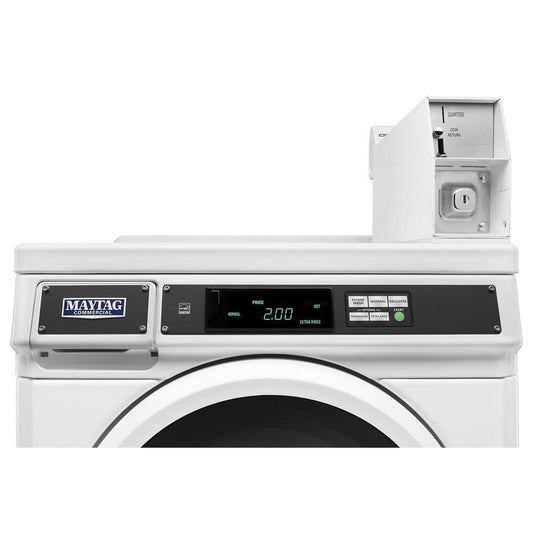 Maytag MHN33PDCWW Commercial Front-Load Washer, Coin Equipped