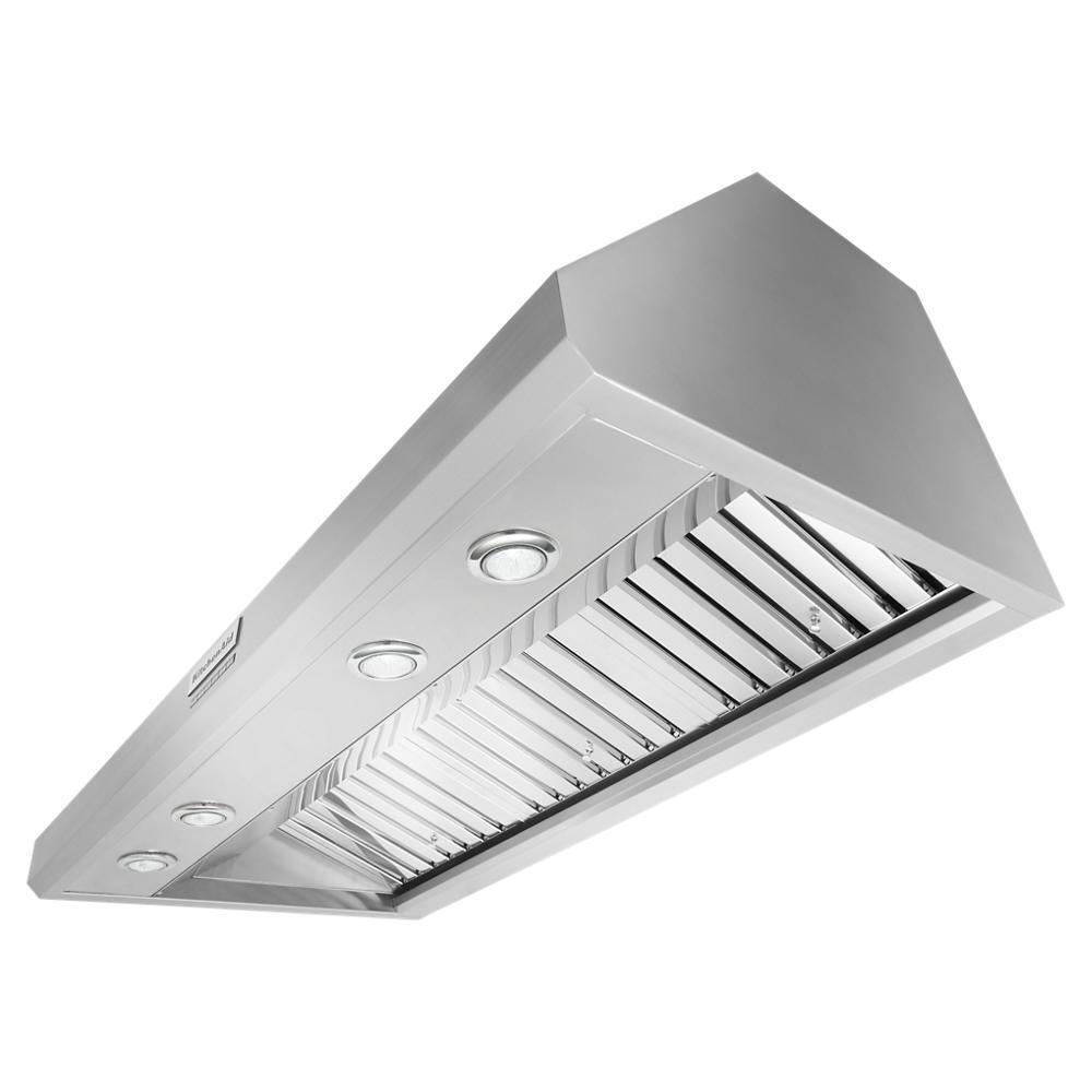 Kitchenaid KVWC908KSS 48'' 585 or 1170 CFM Motor Class Commercial-Style Wall-Mount Canopy Range Hood