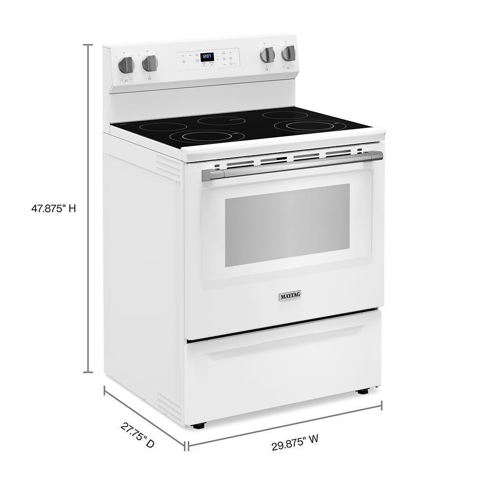 Maytag MFES4030RW 30-Inch Wide Electric Range With Steam Clean - 5.3 cu. ft.