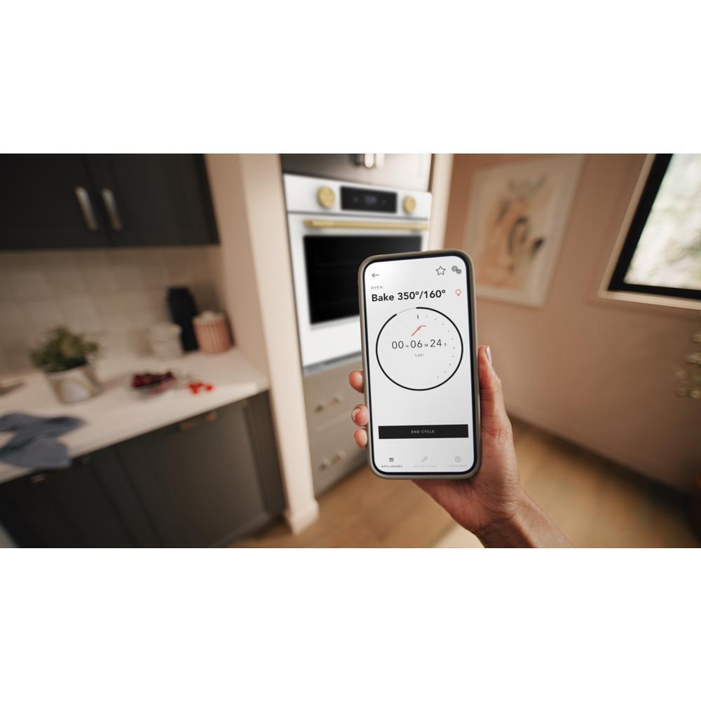 Kitchenaid KOES730SPL 30-inch Smart Electric Single Wall Oven with Assisted Cooking Modes - Porcelain White