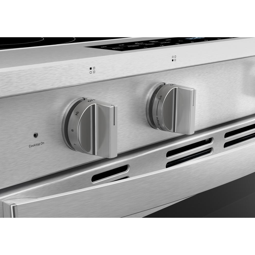 Whirlpool WSES7530RZ 30-inch Smart Slide in Electric Range with Air Cooking Technology, No Preheat Air Fry, WipeClean™ Coating, Steam/Self Clean and High Speed Preheat