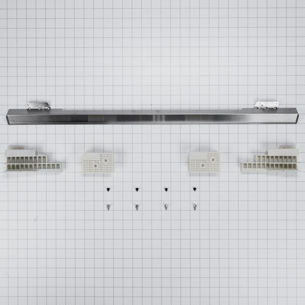 Whirlpool W11173704 30" Combination Wall Range Flush Installation Trim Kit, Black/Stainless Steel, fits WOC75EC0HV