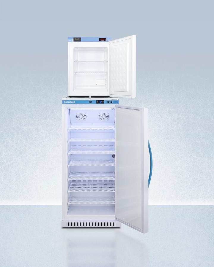 Summit ARS8PVFS30LSTACKMED2 24" Wide All-refrigerator/all-freezer Combination