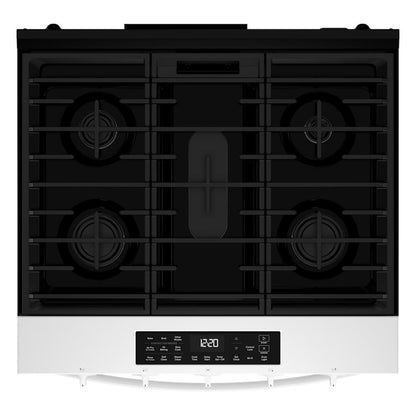 Whirlpool WSGS5030SW 30-inch Gas Smart Range with Air Cooking Technology