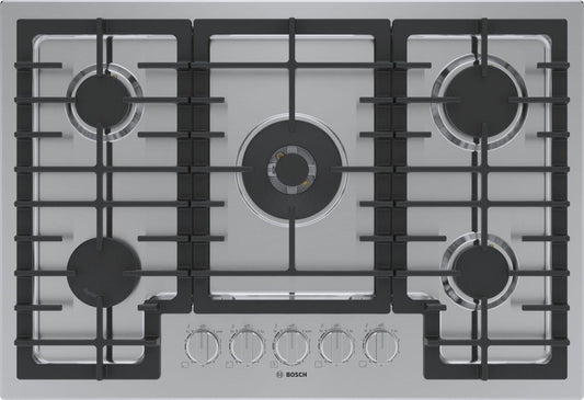 Bosch NGM8059UC 800 Series, Gas hob, 30'', Stainless steel