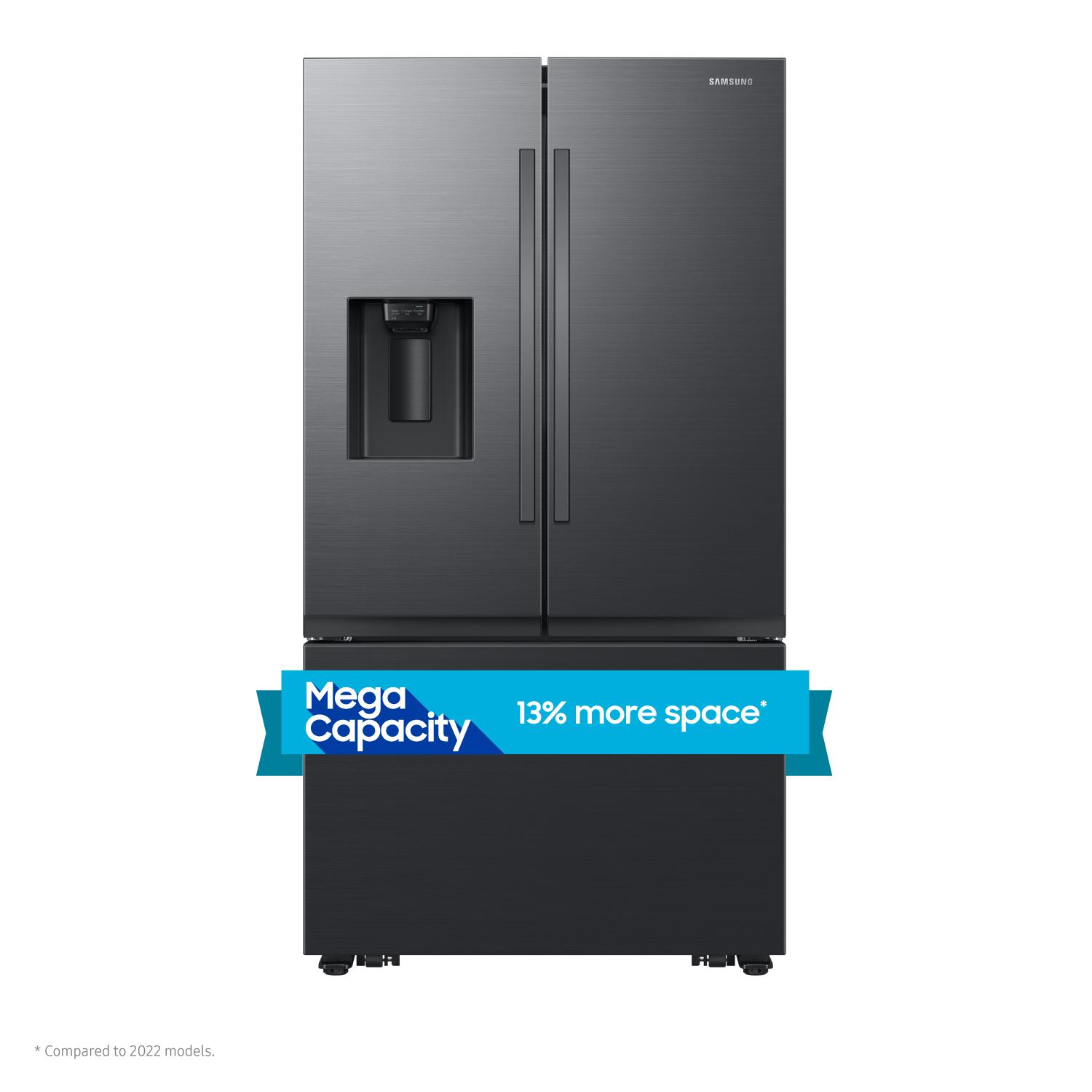 Samsung RF32CG5400MTAA 31 cu. ft. Mega Capacity 3-Door French Door Refrigerator with Four Types of Ice in Matte Black Steel