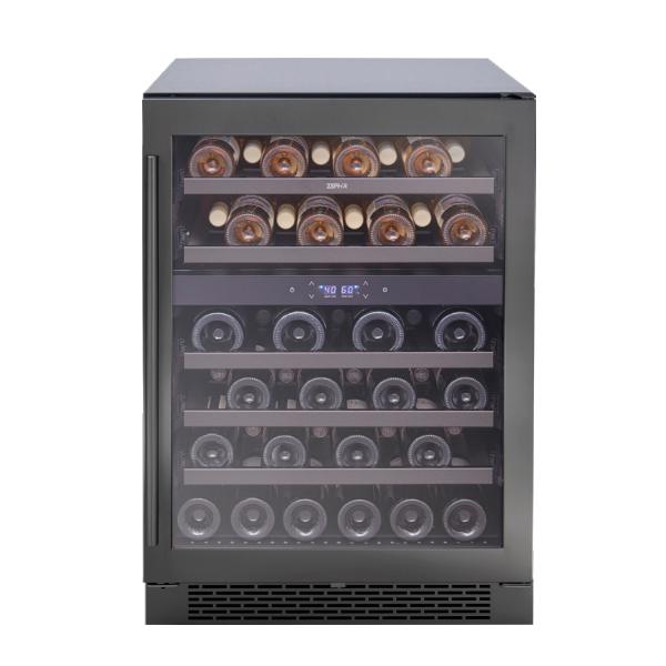 Zephyr PRW24C02BBSG Presrv Wine Cooler, 24in UC, Blk SS+Gls,Rvs Dr, 2Z