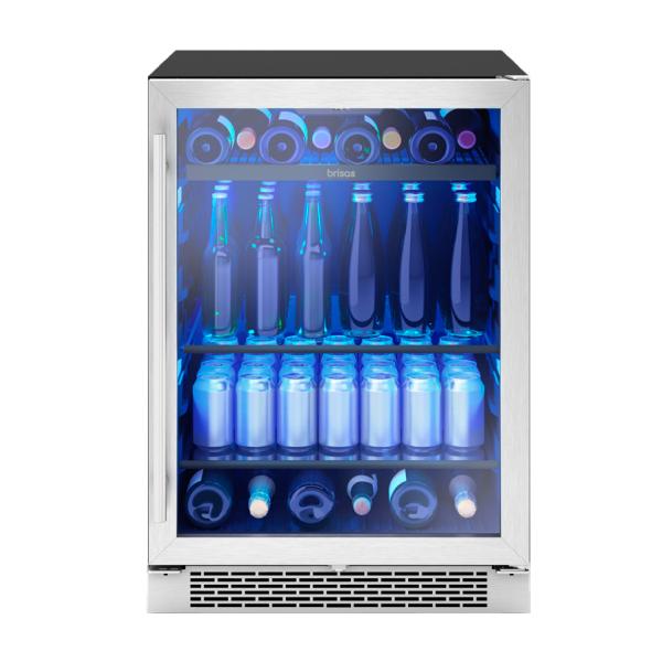 Zephyr BBV24C01AG Brisas 24 in. 8-Bottle and 112-Can Single Zone Beverage Cooler