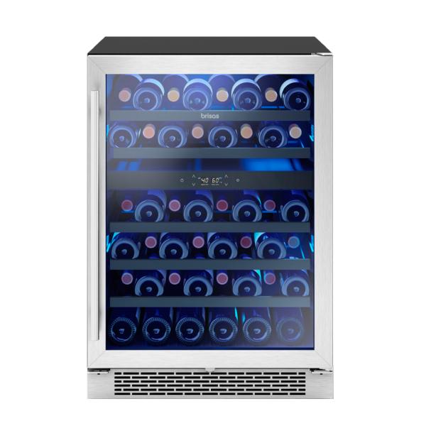 Zephyr BWN24C02AG Brisas Wine Cooler, 24in UC, SS+Gls, Rvs Dr, 2Z