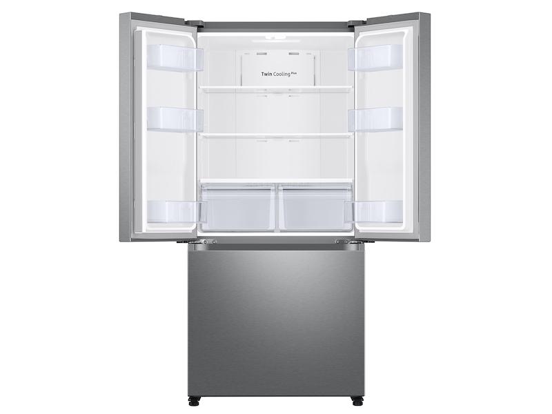 Samsung 18 cu. ft. Smart Counter Depth 3-Door French Door Refrigerator in Stainless Look