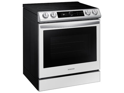 Samsung NE63BB871112 Bespoke Smart Slide-in Electric Range 6.3 cu. ft. with Smart Dial & Air Fry in White Glass