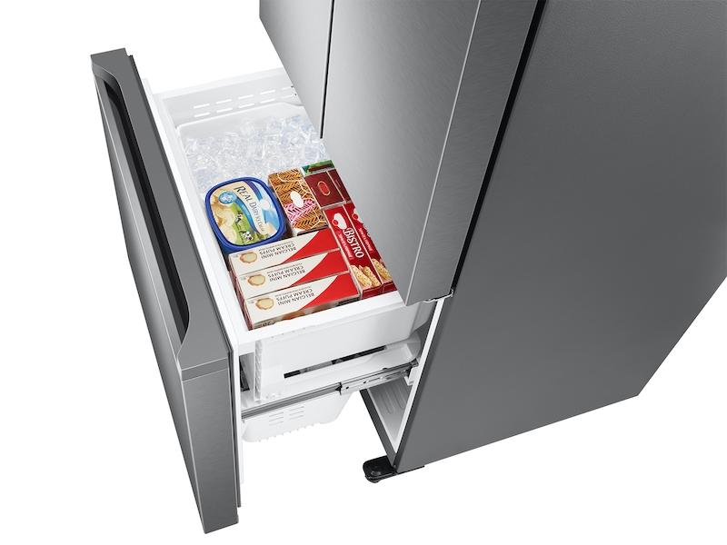 Samsung 18 cu. ft. Smart Counter Depth 3-Door French Door Refrigerator in Stainless Look