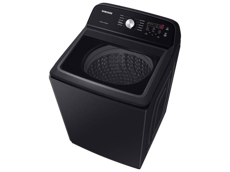 5.0 cu. ft. Large Capacity Top Load Washer with Deep Fill and EZ Access Tub in Brushed Black