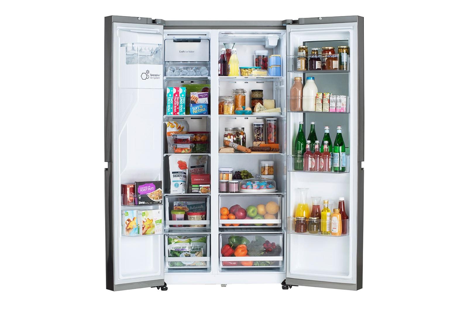 Lg LRSOC2306S 23 cu. ft. Smart Side-by-Side Counter-Depth InstaView® Refrigerator with Craft Ice™