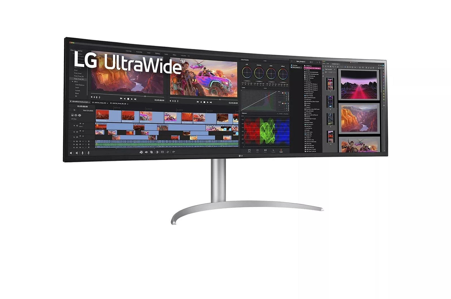 Lg 49WQ95CW 49 Inch Curved UltraWide™ DQHD 1440P Nano IPS 144Hz HDR 400 Monitor with G-SYNC® Compatible