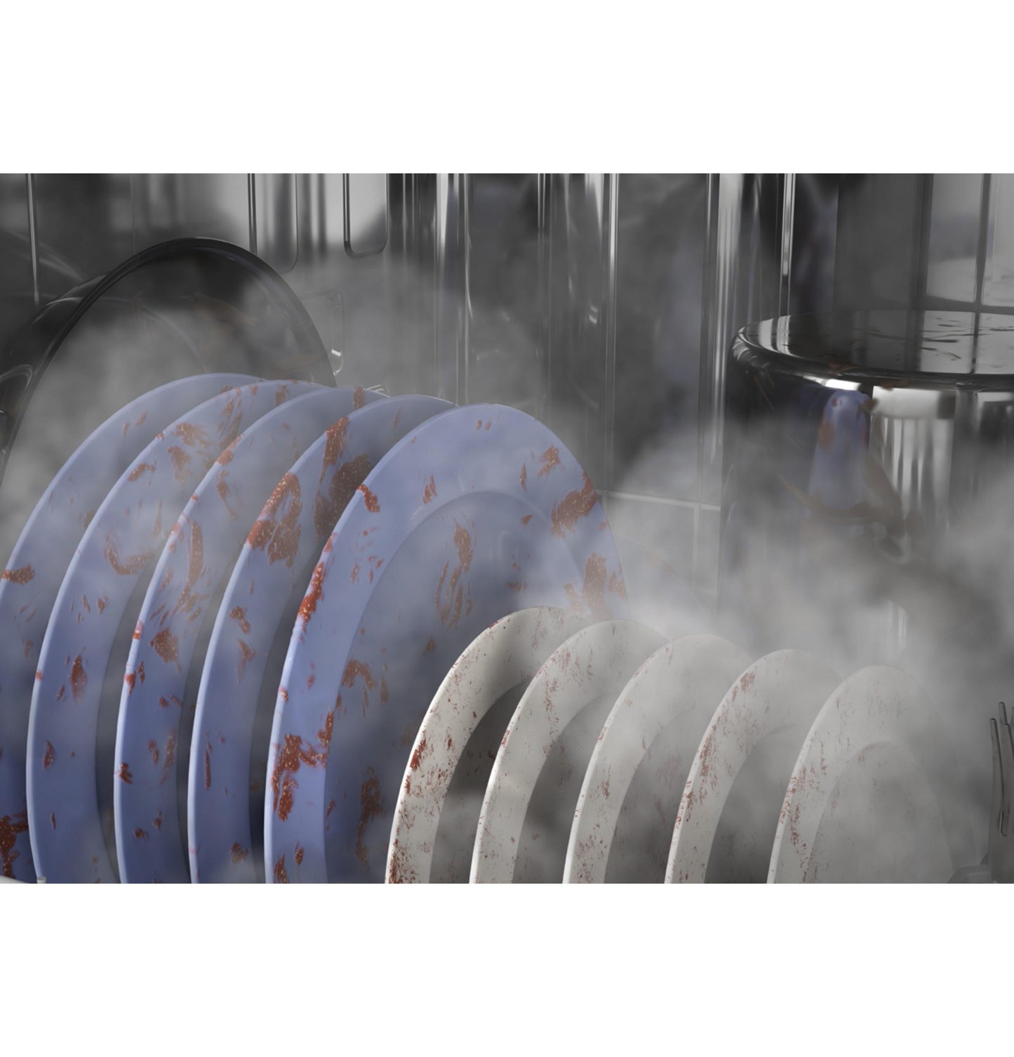 GE® Front Control with Stainless Steel Interior Dishwasher with Sanitize Cycle & Dry Boost