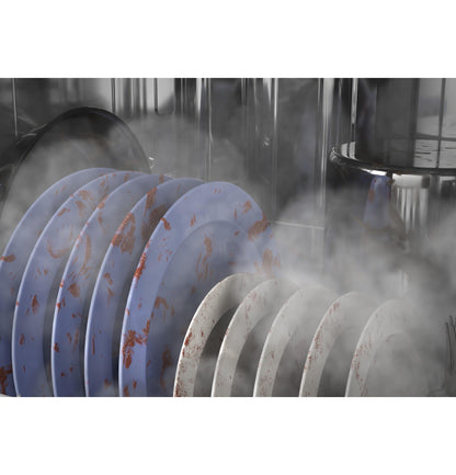 GE® Front Control with Stainless Steel Interior Dishwasher with Sanitize Cycle & Dry Boost