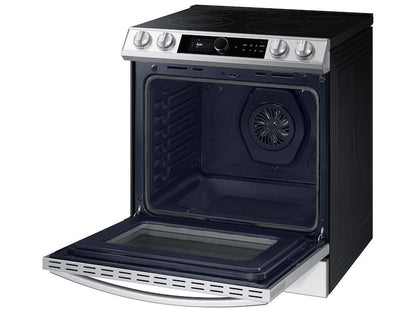 Samsung NE63BB871112 Bespoke Smart Slide-in Electric Range 6.3 cu. ft. with Smart Dial & Air Fry in White Glass