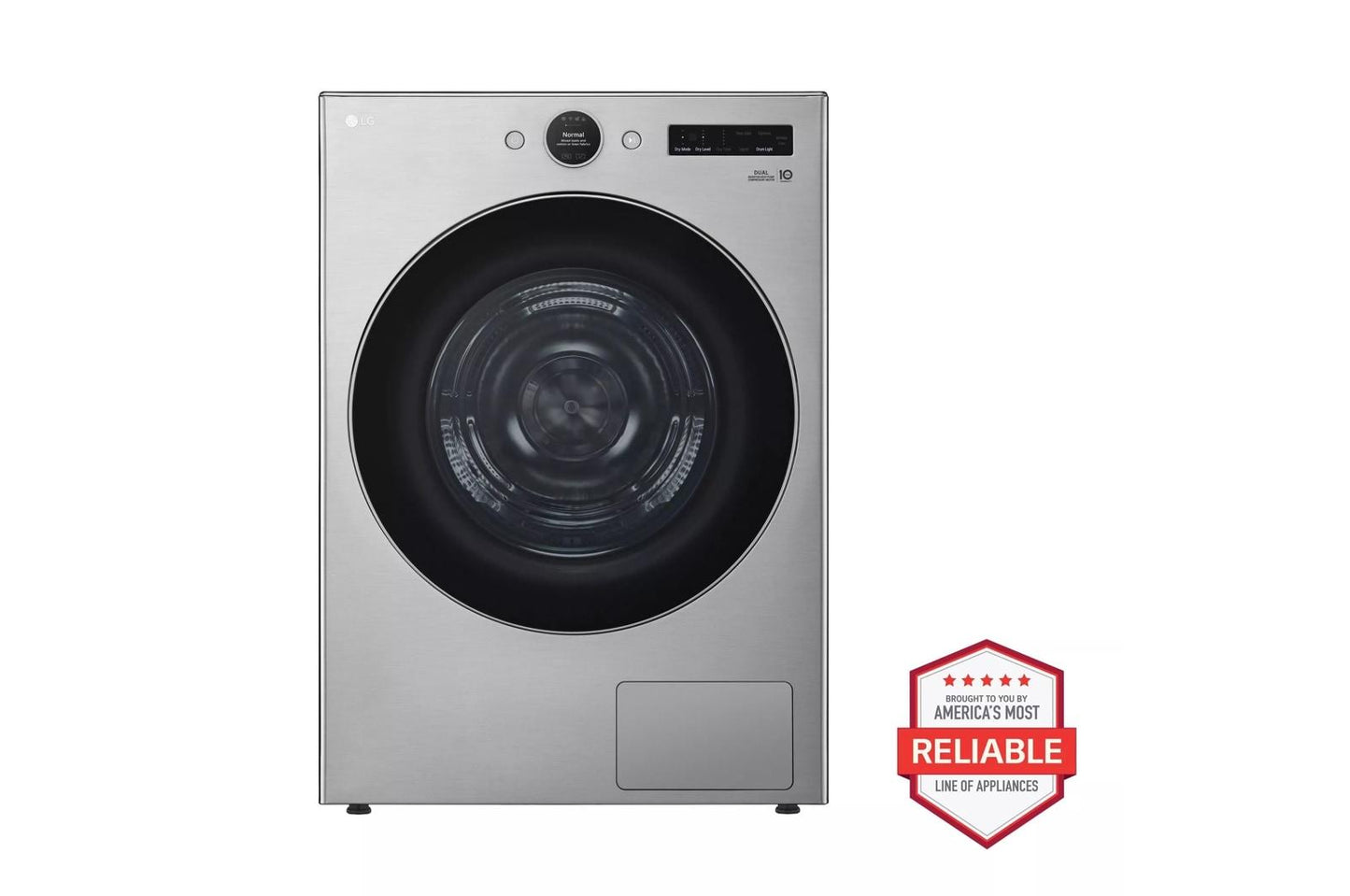 Lg WM5500HVADLHC5502VWD300CVWDP6V 4.5 cu. ft. Front Load Washer and 7.8 cu.ft. Heat Pump Dryer with pedestal washer and drawer Laundry Set in Graphite Steel