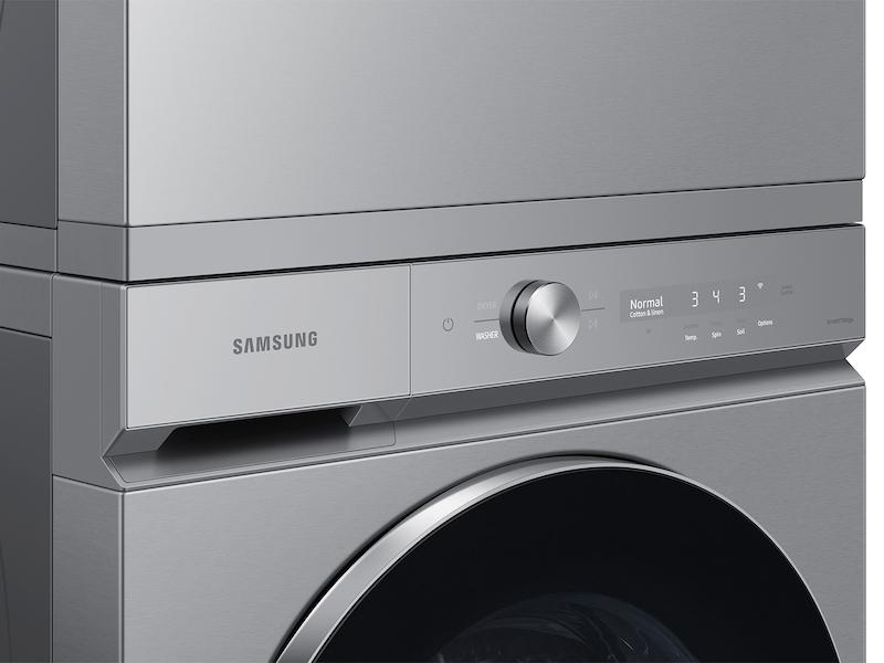 Samsung DVE53BB8900T Bespoke 7.6 cu. ft. Ultra Capacity Electric Dryer with AI Optimal Dry and Super Speed Dry in Silver Steel