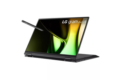 14T90SGADB8U1 LG gram 14 Inch 2-in-1 Lightweight Laptop, Intel® Evo™ Edition- AI-enabled Intel® Core™ Ultra 7 processor, Windows 11 Home, 32GB RAM, 1TB SSD, Black