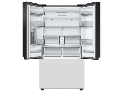 Samsung RF24BB620012 Bespoke 3-Door French Door Refrigerator 24 cu. ft. in White Glass with AutoFill Water Pitcher