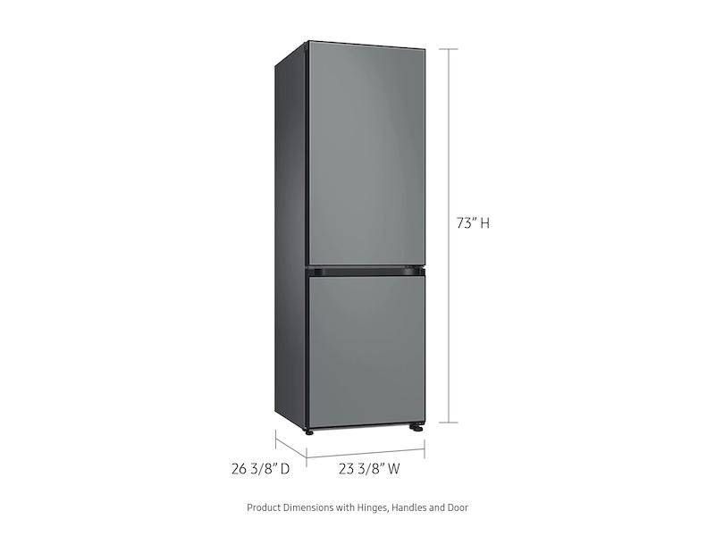 Samsung RB12A300631 12.0 cu. Ft. Bespoke Bottom Freezer Refrigerator with Flexible Design in Grey Glass