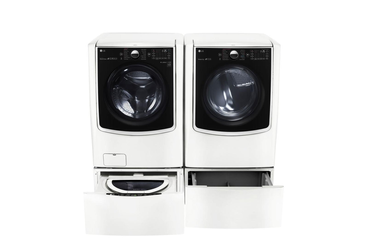 Lg WM5000HWAWD100CWDLEX5000WWDP4W 5.5 Total Capacity LG TWINWash™ Bundle with LG SideKick™ and Electric Dryer