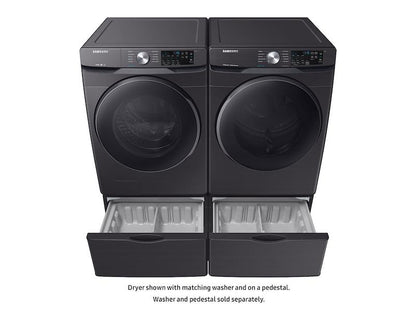 Samsung DVE45R6100V 7.5 cu. ft. Electric Dryer with Steam Sanitize+ in Black Stainless Steel