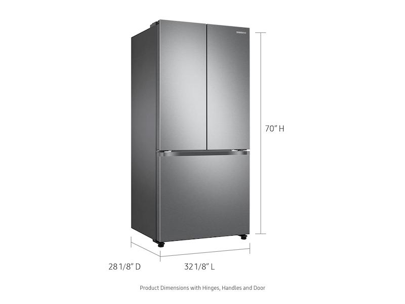 Samsung 18 cu. ft. Smart Counter Depth 3-Door French Door Refrigerator in Stainless Look