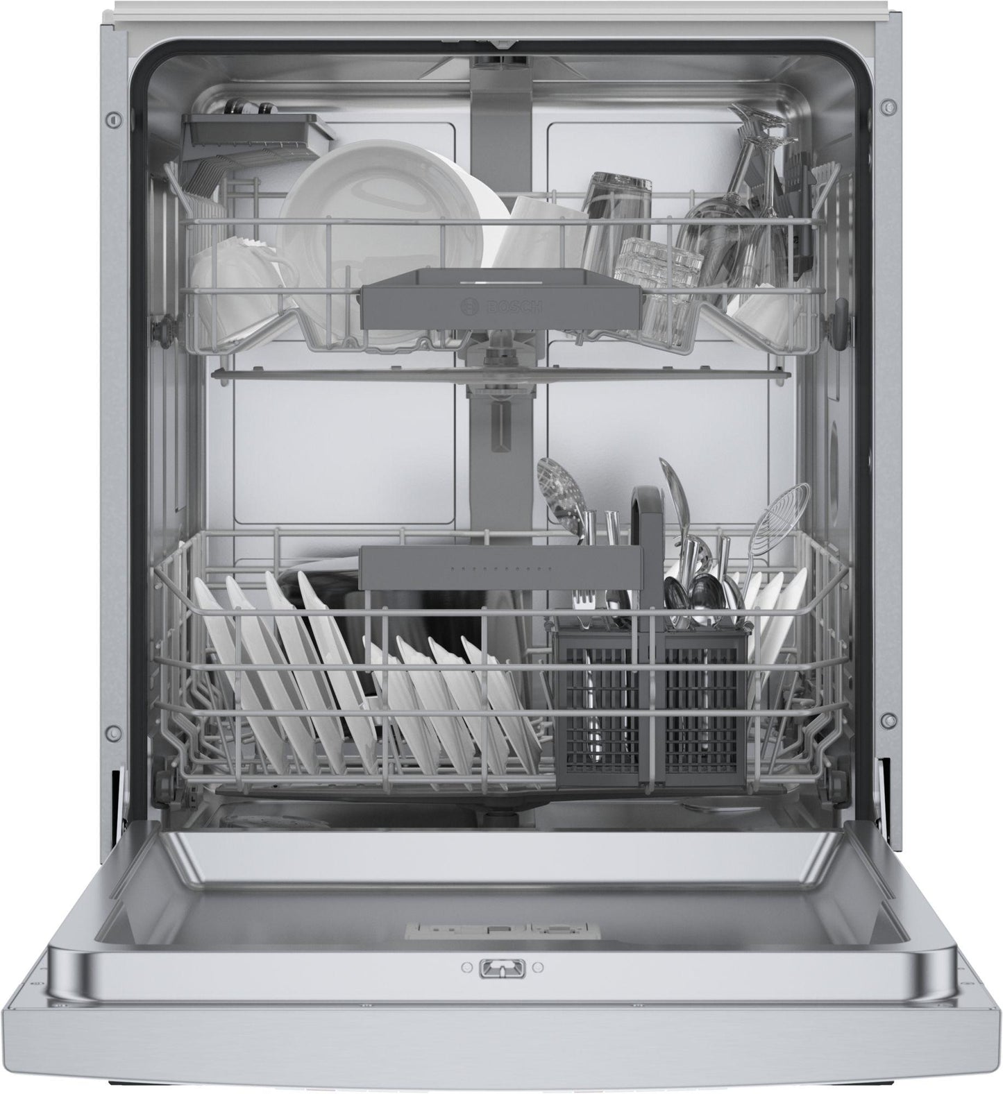 Bosch SGE53C55UC 300 Series, built-under dishwasher, 24'', Brushed steel anti-fingerprint