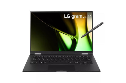 14T90SGADB8U1 LG gram 14 Inch 2-in-1 Lightweight Laptop, Intel® Evo™ Edition- AI-enabled Intel® Core™ Ultra 7 processor, Windows 11 Home, 32GB RAM, 1TB SSD, Black