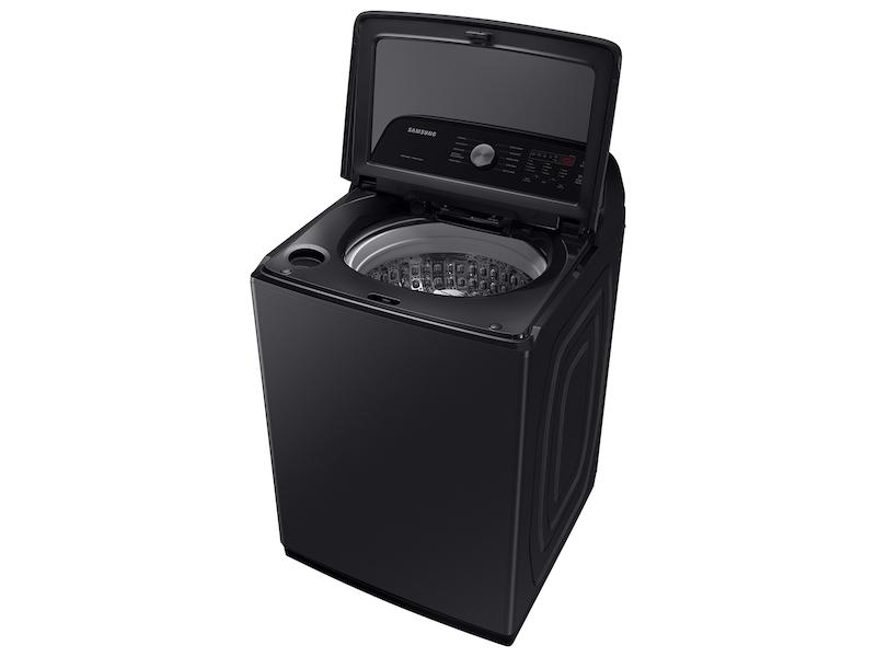 Samsung WA49B5105AV 4.9 cu. ft. Large Capacity Top Load Washer with ActiveWave™ Agitator and Deep Fill in Brushed Black