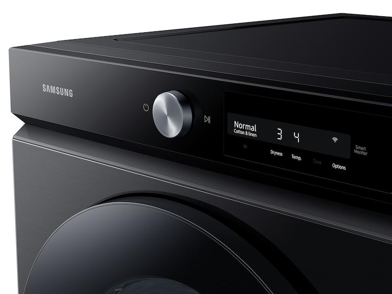 Samsung Bespoke 7.5 cu. ft. Large Capacity Gas Dryer with Super Speed Dry and AI Smart Dial in Brushed Black