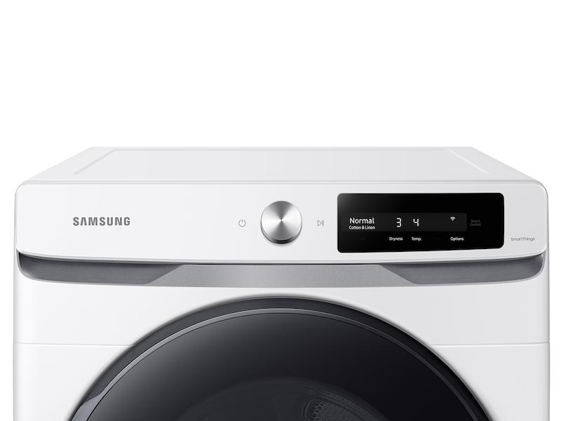 Samsung DVE45A6400W 7.5 cu. ft. Smart Dial Electric Dryer with Super Speed Dry in White